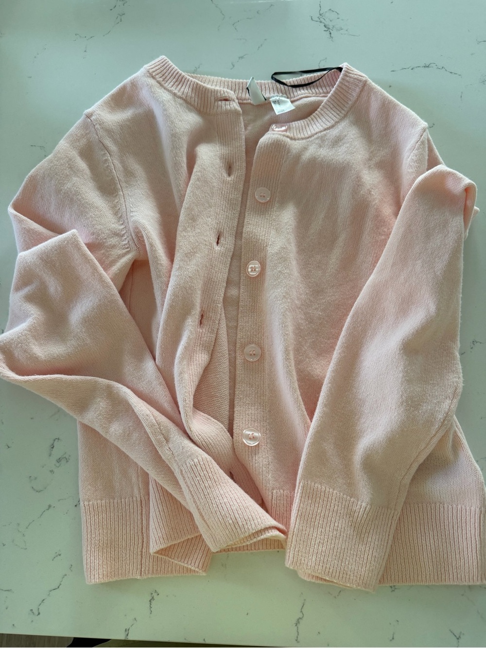 H&M Light Pink Women's Button-Up Knit Cardigan - Picture 3 of 4